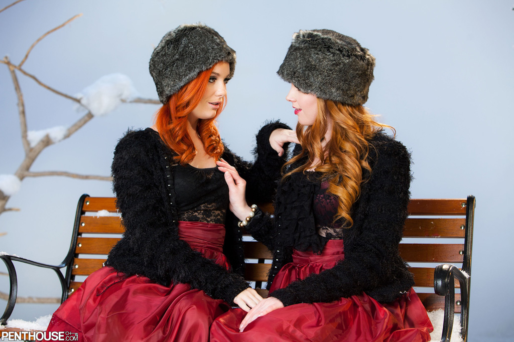 Dani Jensen and Marie McCray heating things up in the winter wonderland