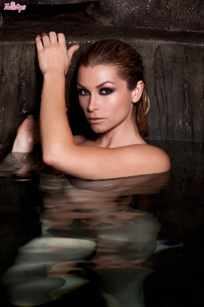 Heather Vandeven rising from the water like a goddess