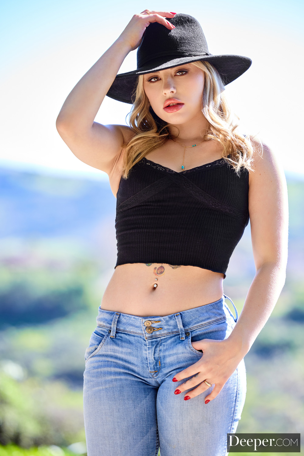 Anna Claire Clouds gets drilled by two cowboys at the ranch