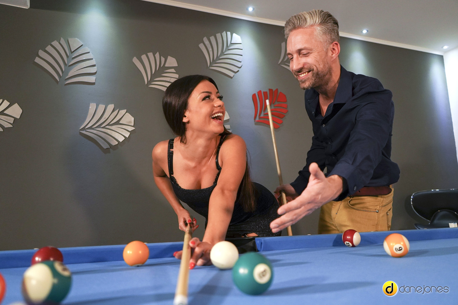 Martina Smeraldi gets her pussy pumped on top of the pool table