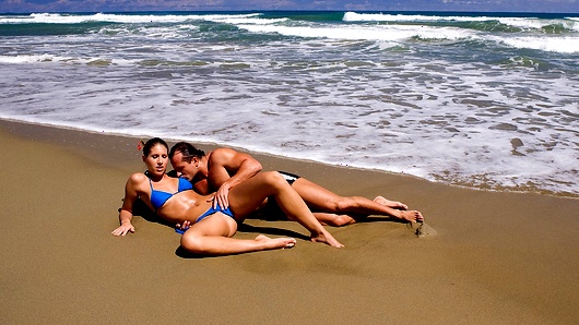 Jennifer Stone in Jennifer Stone Gets Screwed on Beach before Getting Body Cumshot