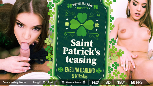 Evelina Darling in Saint Patrick's teasing