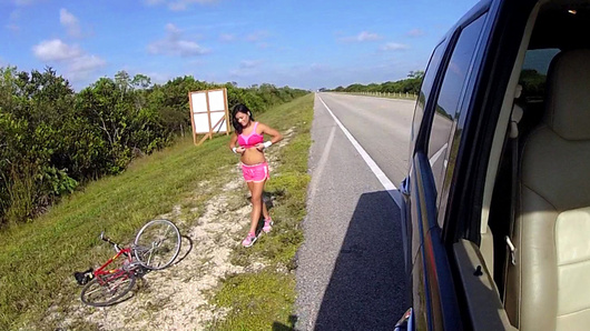 Nadia Capri in Road Head From a Stranded Latina
